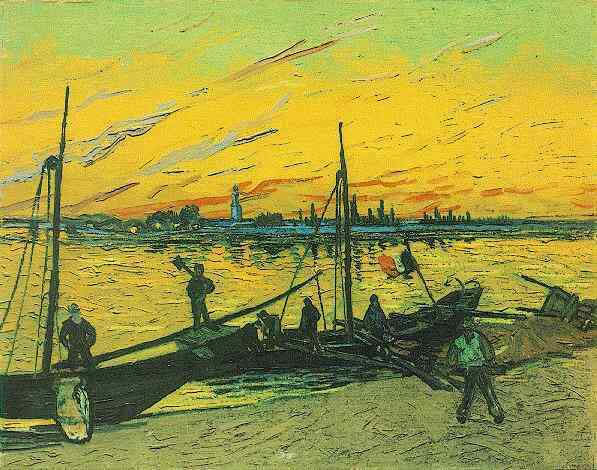 Vincent van Gogh Barges 1888